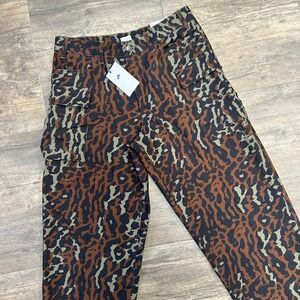 New Nike Life All Over Print‎ Camo Cargo Pants Men 34 Standard Fit Skateboarding